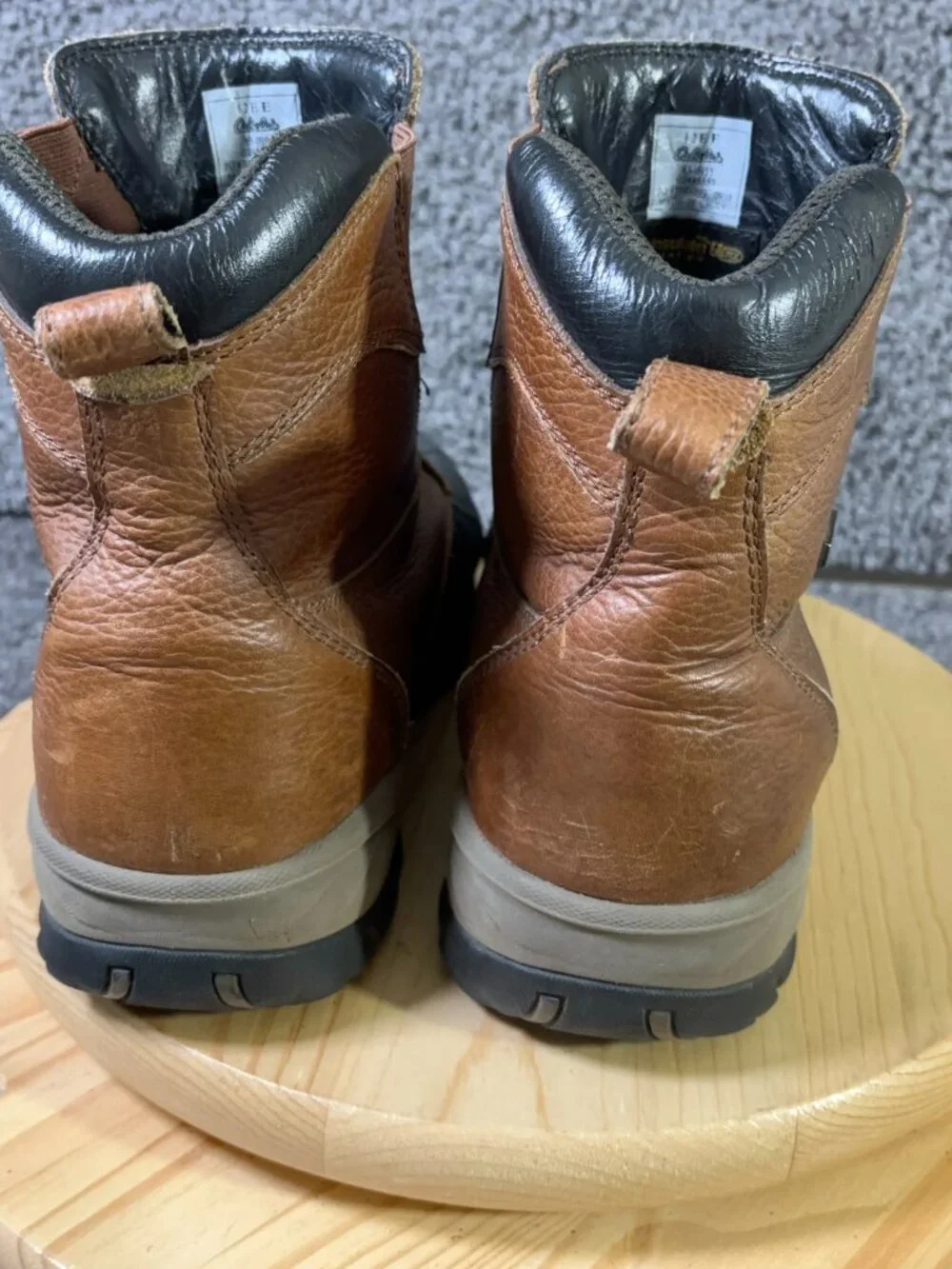 Cabelas Duck Boots Men Sz 12 Extra Wide Waterproof Brown Leather Outdoor Hunting